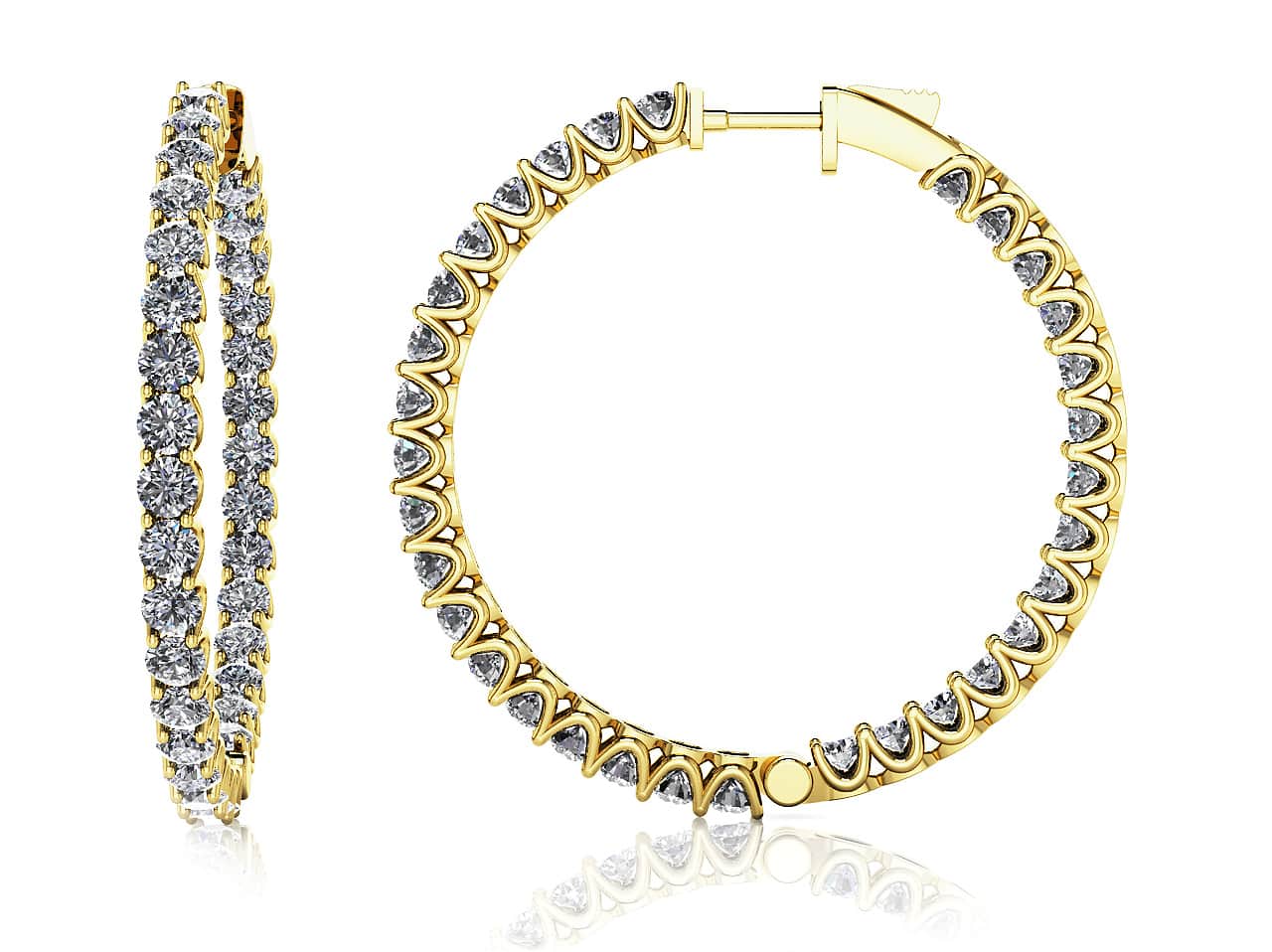 LARGE ANAGRAM DIAMOND EARRINGS